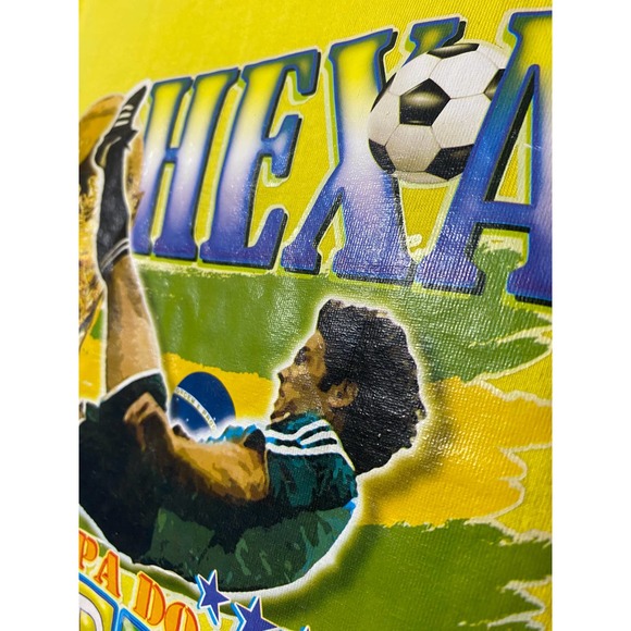 BRAZIL FOOTBALL SHIRT LARGE- HEXA BRASIL COPA DO MUNDO (BLUE - YELLOW) - Picture 8 of 11